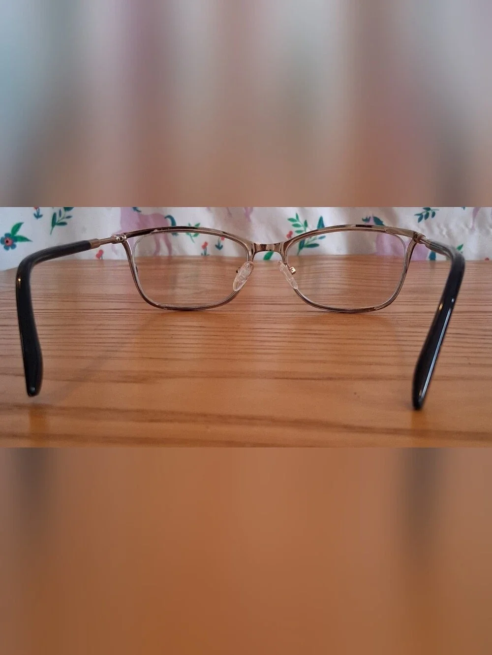 EUC Jimmy Choo JC203 Navy & Gold Tone Cat Eye Keyhole Reading Glasses Frames